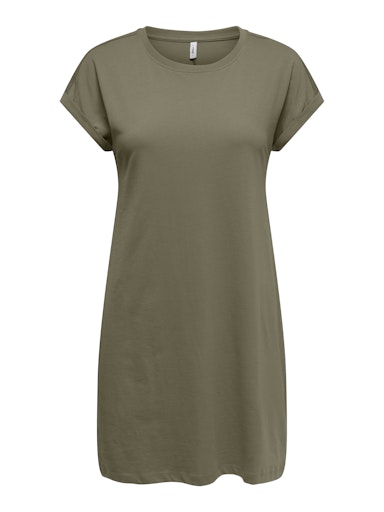Only γυναικείο μονόχρωμο κοντό φόρεμα ONLBLOOM S/S FOLD UP DRESS 15371938