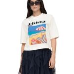 Only γυναικείο t-shirt με τύπωμα ONLVEGA NEW S/S VIBE TOP BOX 15375753