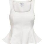 Only γυναικείο μονόχρωμο τοπ ONLORLEEN LIFE STRAP PEPLUM TOP 15367275