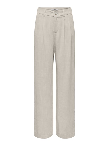Only γυναικείο μονόχρωμο παντελόνι ONLSIESTA MW LINEN BL PLEAT WIDE 15367424