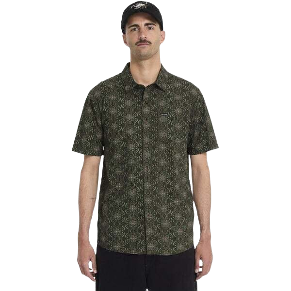 Volcom SCALER STONE ανδρικό κοντομάνικο εμπριμέ πουκάμισο A0412624