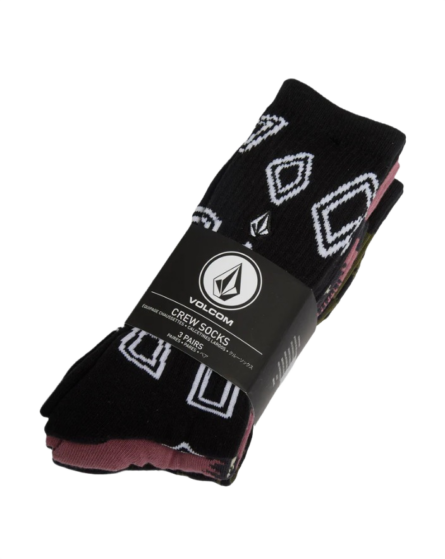 Volcom PRINT MIXER SOCK 3PK ανδρικό σετ 3τμχ κάλτσες D6312614