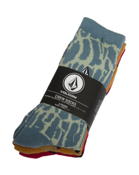 Volcom PRINT MIXER SOCK 2 3PK ανδρικό σετ 3τμχ κάλτσες D6312620