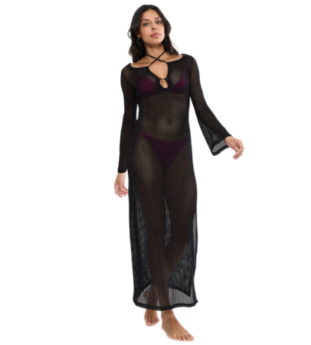 Triumph Beach MyWear Crochet Long Dress LSL γυναικείο πλεκτό φόρεμα παραλίας 10226469