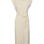 VERO MODA γυναικείο λινό φόρεμα midi 10282532