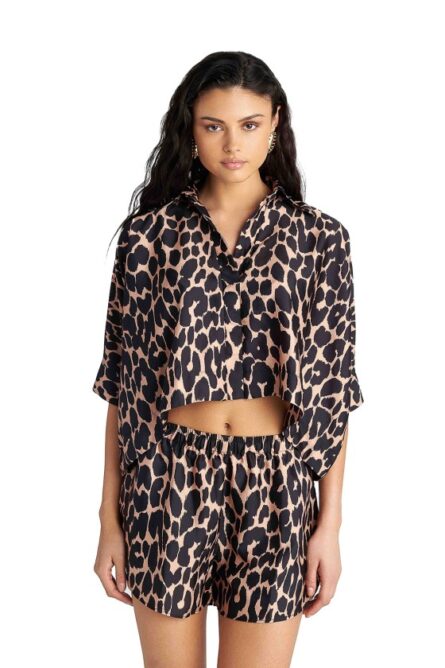 Blu4u 'TOFFEE LEO' γυναικείο σορτς παραλίας animal print 26381571