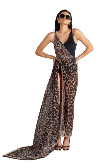 Blu4u 'TOFFEE LEO' γυναικείο παρεό animal print 26383572