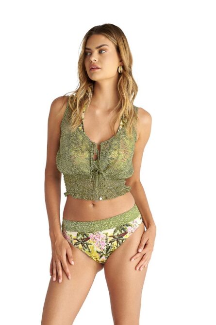 Blu4u 'JUNGLE GARDEN' γυναικείο κροπ τοπ εμπριμέ 26388280