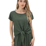 Toi & Moi γυναικεία μπλούζα με κόμπο 30-5806-126