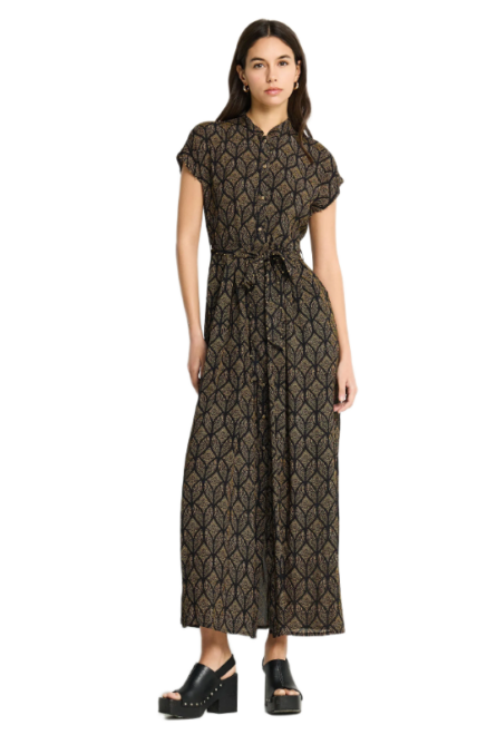 Funky Buddha γυναικείο μακρύ εμπριμέ φόρεμα FBL013-103-13